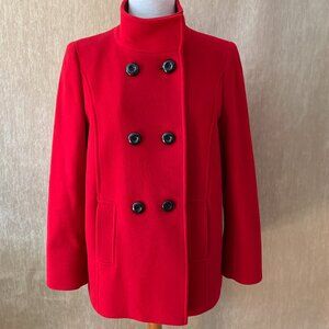 Windsmoor Red Wool Cashmere Double-Breasted Coat| UK 10 | CAN 8
